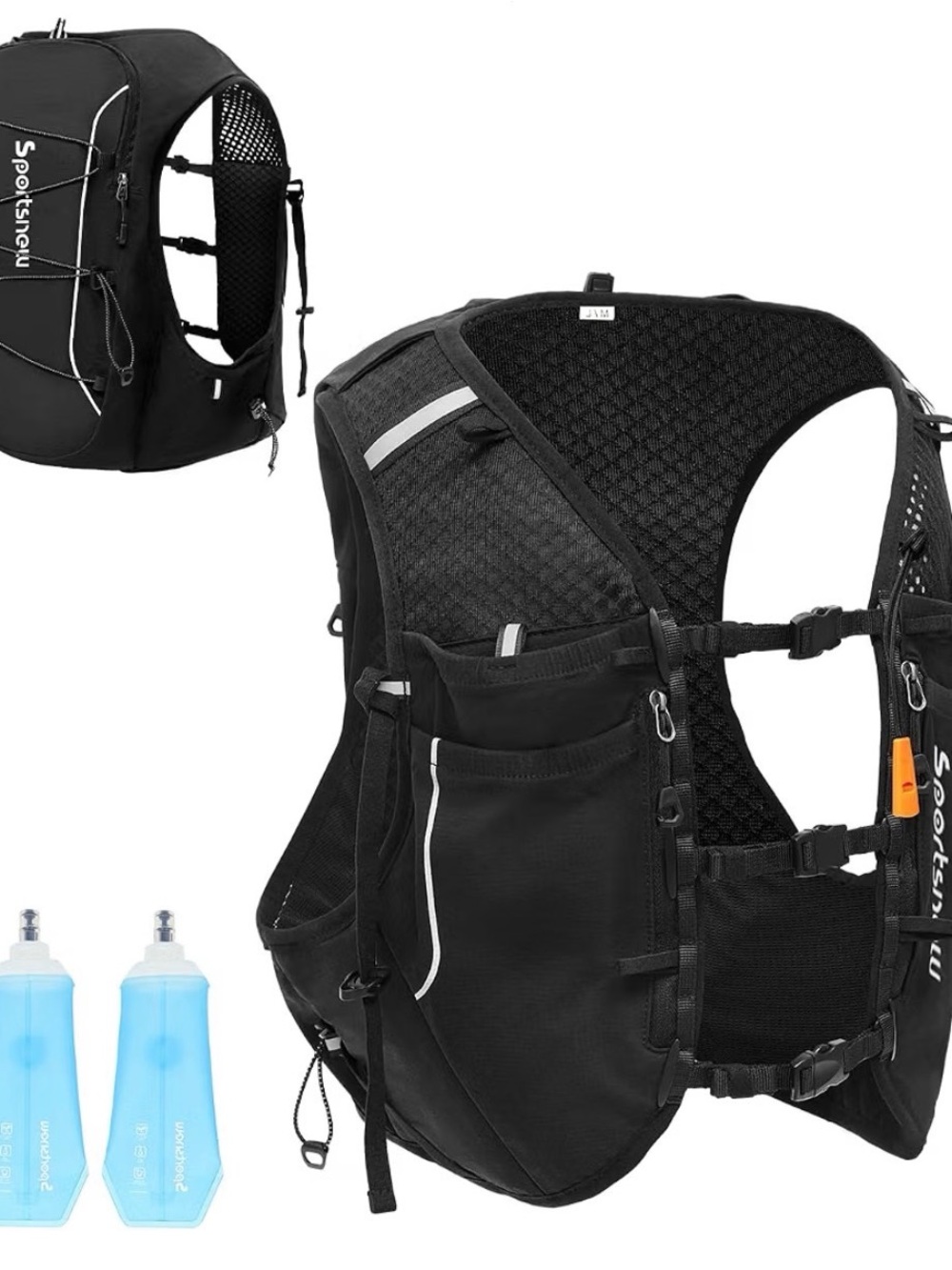 Black Men's Running Hydration Vest